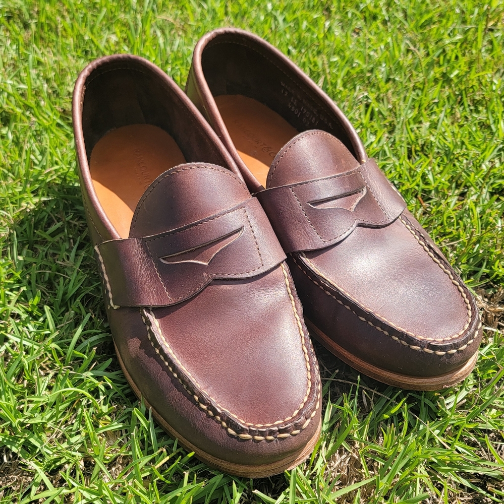 Classic Men's Penny Loafers in Dark Brown Leather